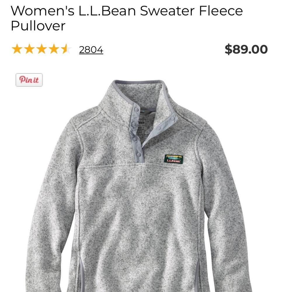 Women's L.L.Bean Sweater Fleece Pullover
